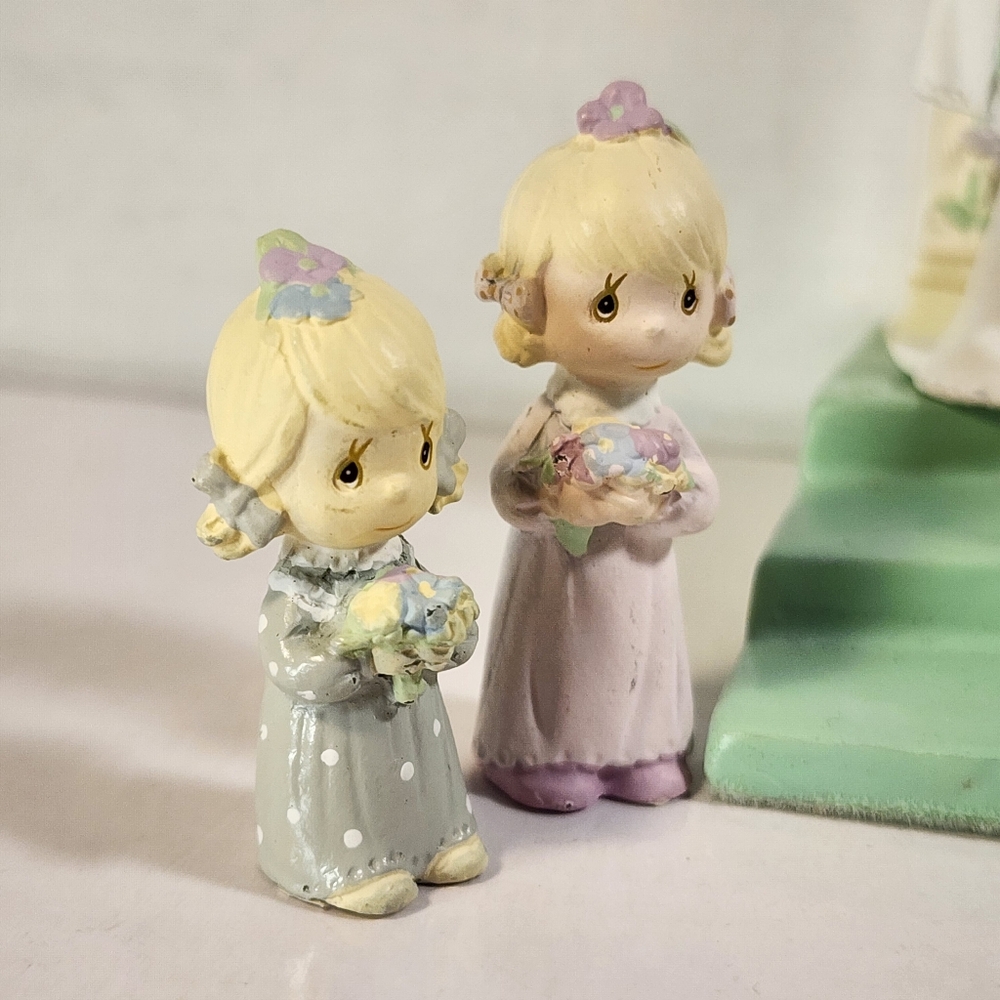 1989 Enesco Precious Moments Mini Pewter Wedding Party Set. - Picture 4 of 16